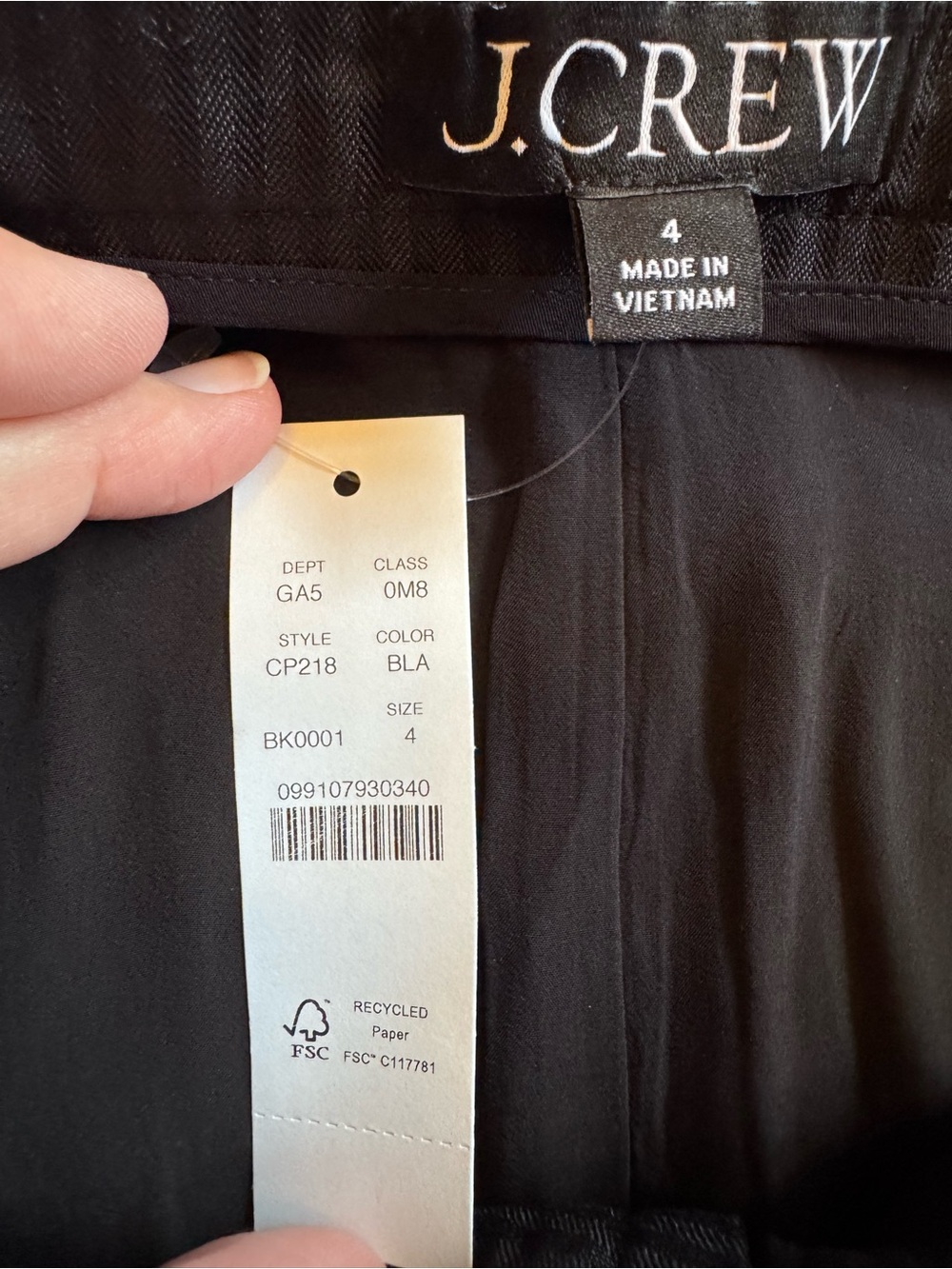 J Crew Black Satin Pencil Skirt Size 4 - Picture 10 of 12